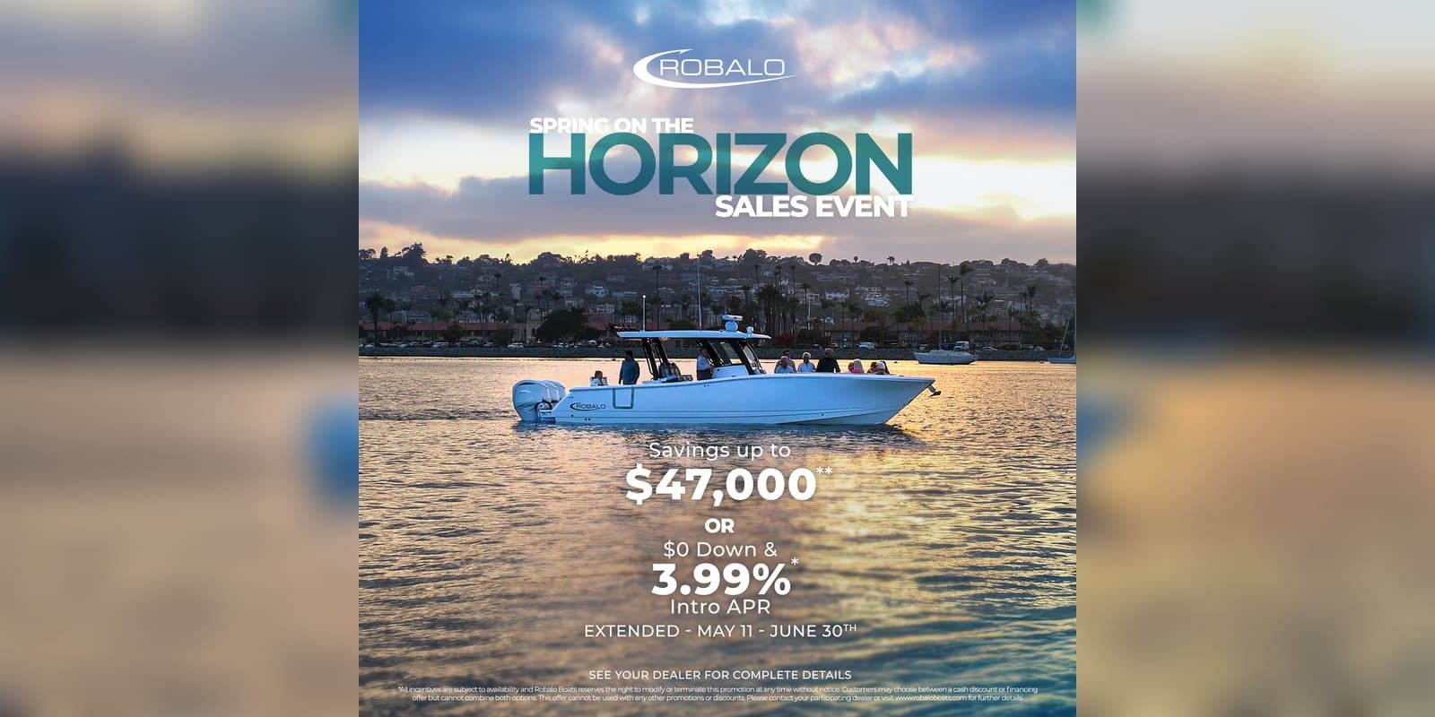 Robalo Sales Promotion Extended Summer 2026