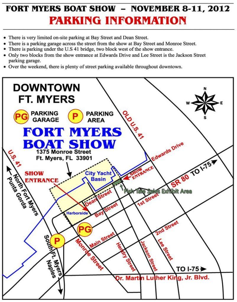 Fort Myers Boat Show Map and Parking